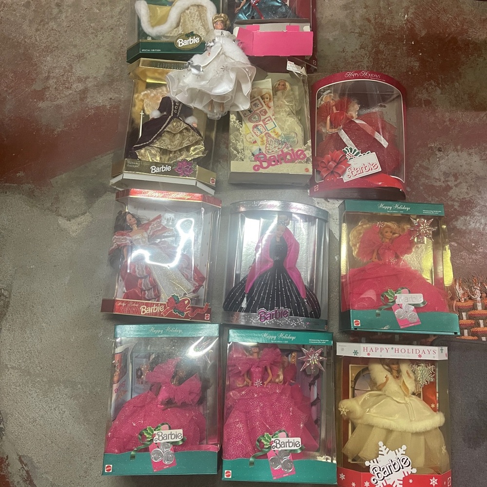 Lot of Barbie Holiday Doll Collection